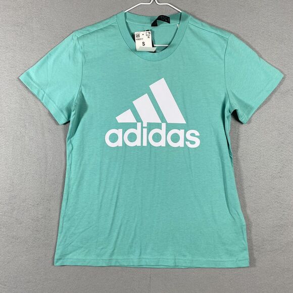 Adidas Women’s Cotton Badge of Sport T-Shirt, Green,Small - Picture 8 of 9